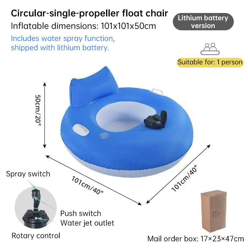 PowerFloat – Electric Propeller Inflatable Lounge Chair, Hands-Free Pool & Lake Cruiser