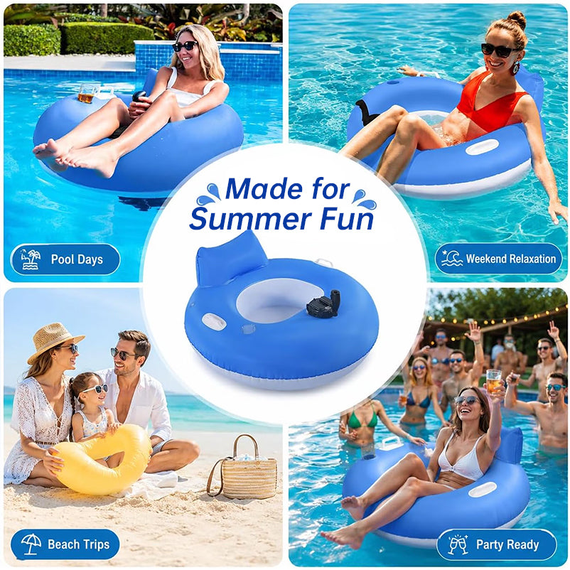PowerFloat – Electric Propeller Inflatable Lounge Chair, Hands-Free Pool & Lake Cruiser